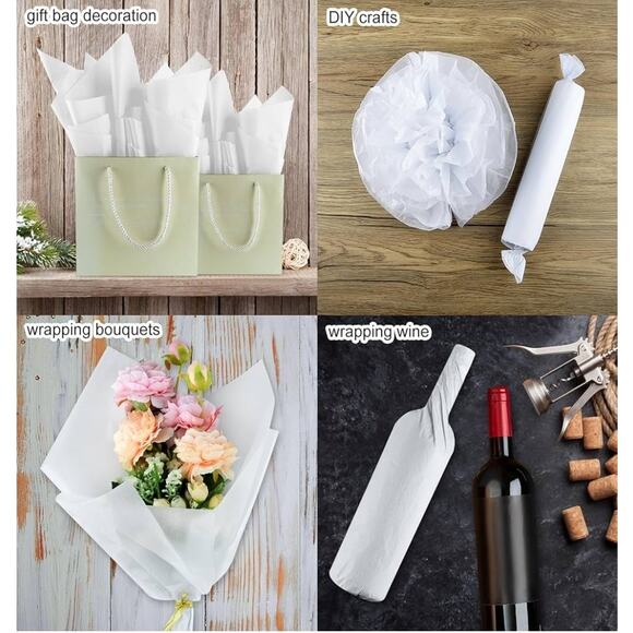 x50 sheets White tissue paper 20"x15" each - Picture 4 of 4